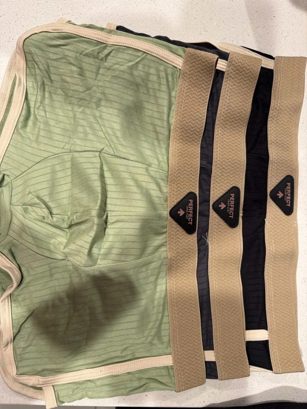 Men’s Green and Black Underwear Boxer Briefs - 3 Pack